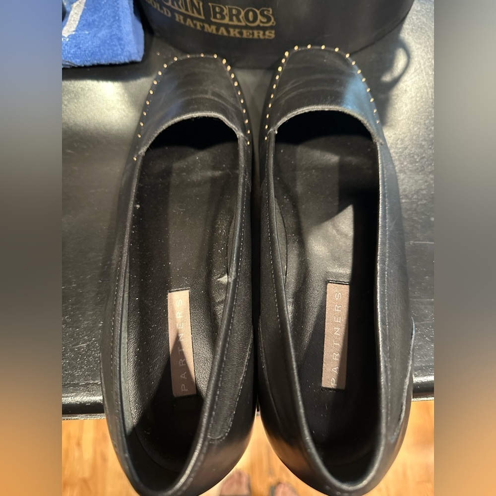Leather Black Studded Loafers for Women size 10 - Picture 4 of 5